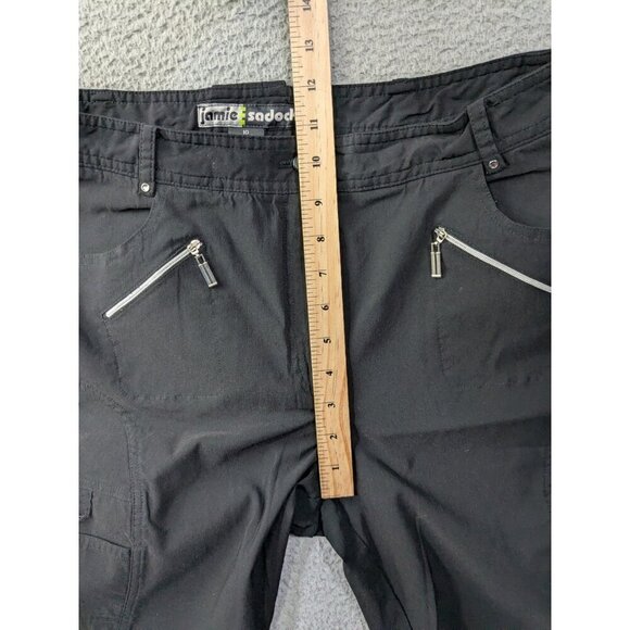 Jamie Sadock Shorts Womens 10 Black Golf Nylon Rayon Stretch Zip - Picture 8 of 16